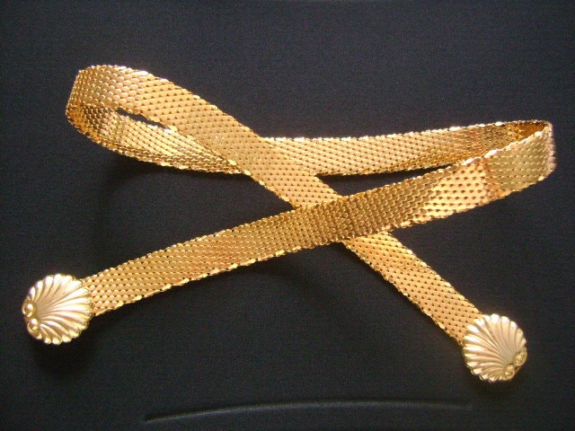 Gold Mesh Waist Belt - Etsy display picture 3