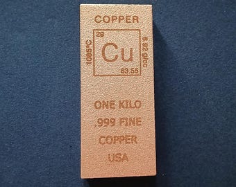 1 lb Copper Ingot .999 Fine Copper 16 oz copper bar Bullion - Etsy