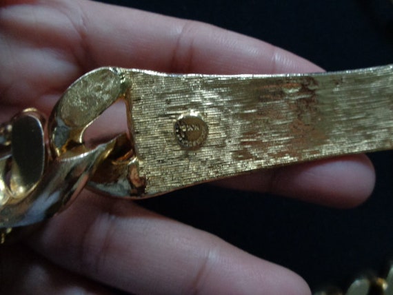 Fabulous Accessocraft NYC Yellow Gold Tone Jumbo Miami Curb  display picture 1