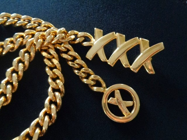 Vintage Paloma Picasso Iconic Logo XOXO Kisses Hugs Monogram