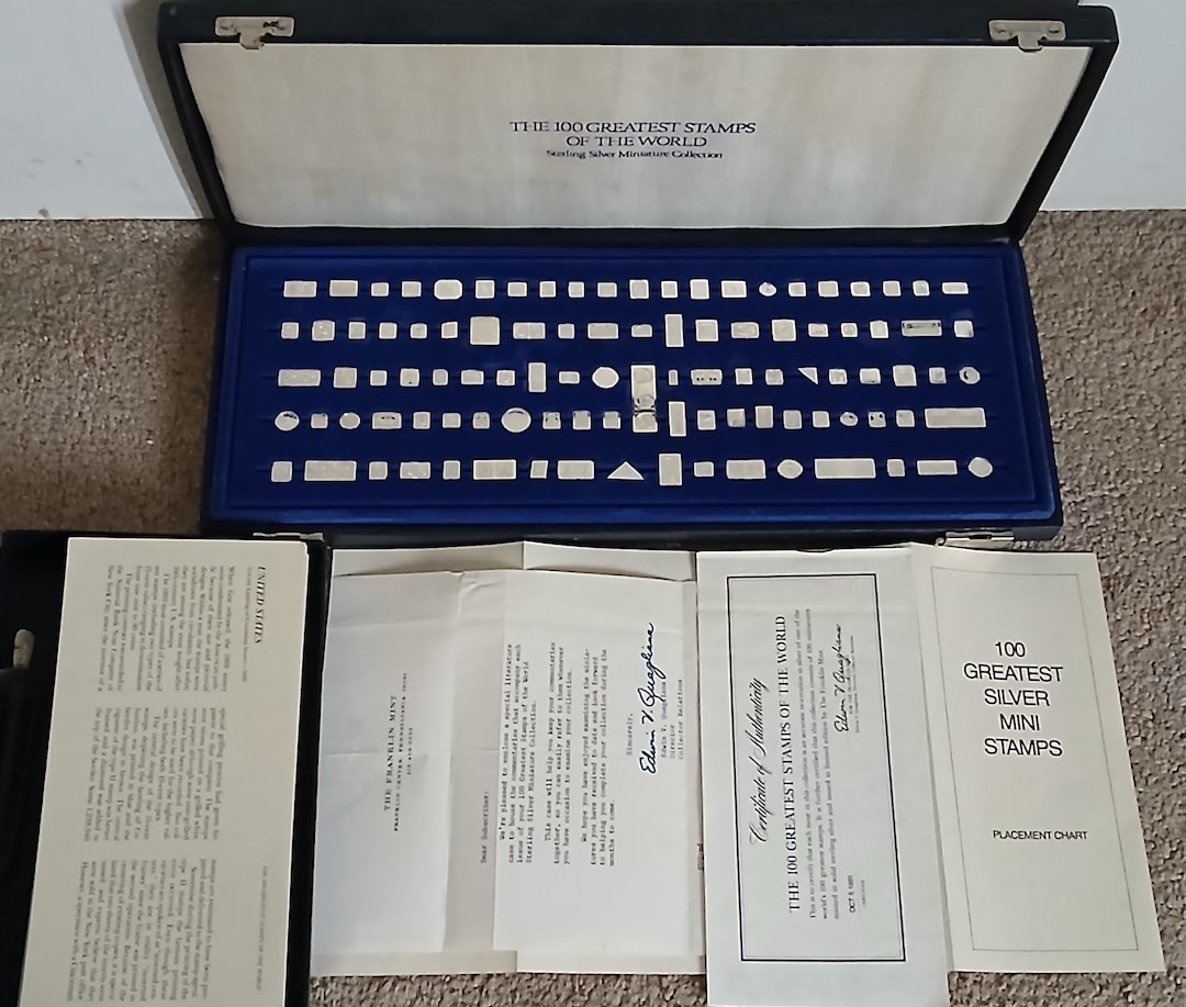 コレクション THE 100 GREATEST STAMPS OF THE WORLD 1981 Franklin Mint 100 Greatest Stamps of the World Mini Ingot