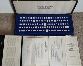 Franklin Mint 100 Greatest Stamps of the World Sterling Silver
