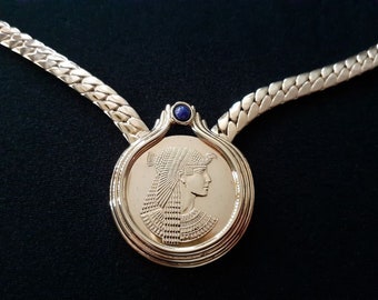 Franklin Mint Jewelry Egyptian Queen Cleopatra 22KT Gold Plated
