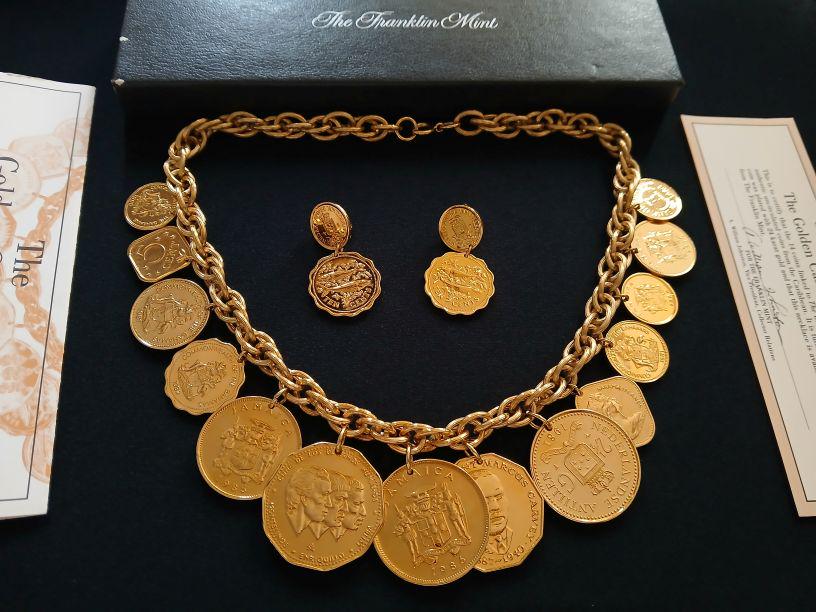 Franklin Mint Jewelry the Golden Caribbean 24k Gold Plated Dangle