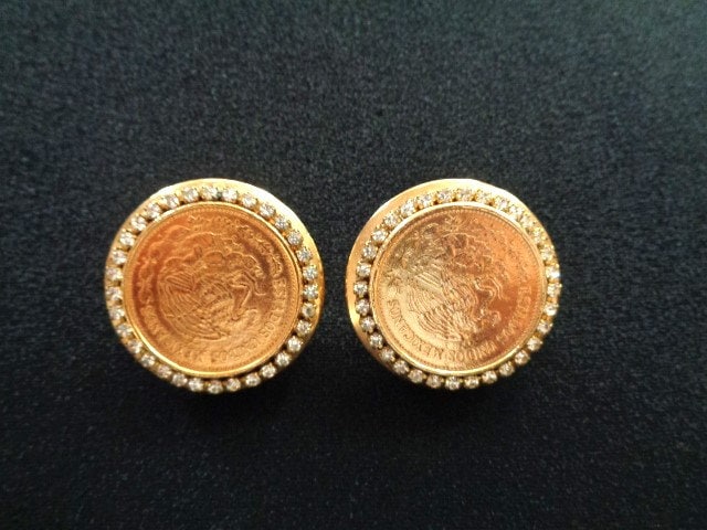 Mexican coin earrings sale