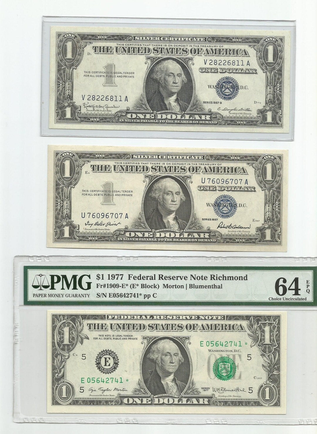 Old Paper Notes 3 Old Banknote Paper Money Currency Collection Including Two 1957 ...