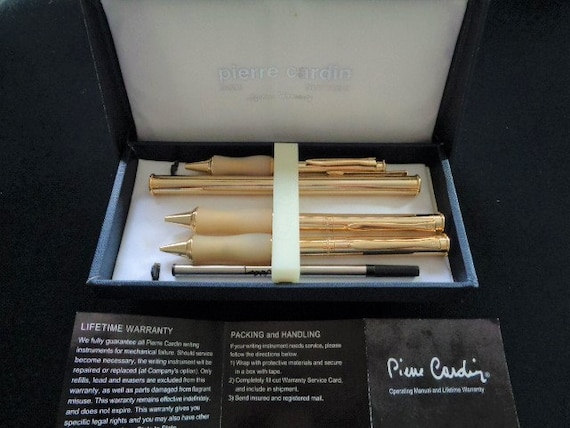 Designer Pierre Cardin Paris New York Five 5 Piece Set Gold Tone