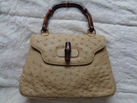 Vintage GUCCI Iconic Bamboo Bag - 1950's Authenticated Tan Brown