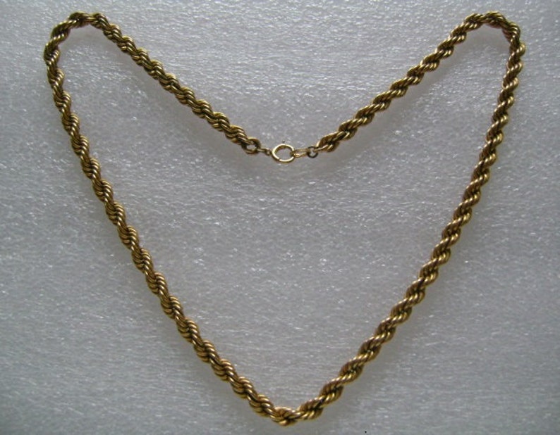 1/20/12K Yellow Gold Filled Classic Twisted Rope Chain UNISEX - Etsy