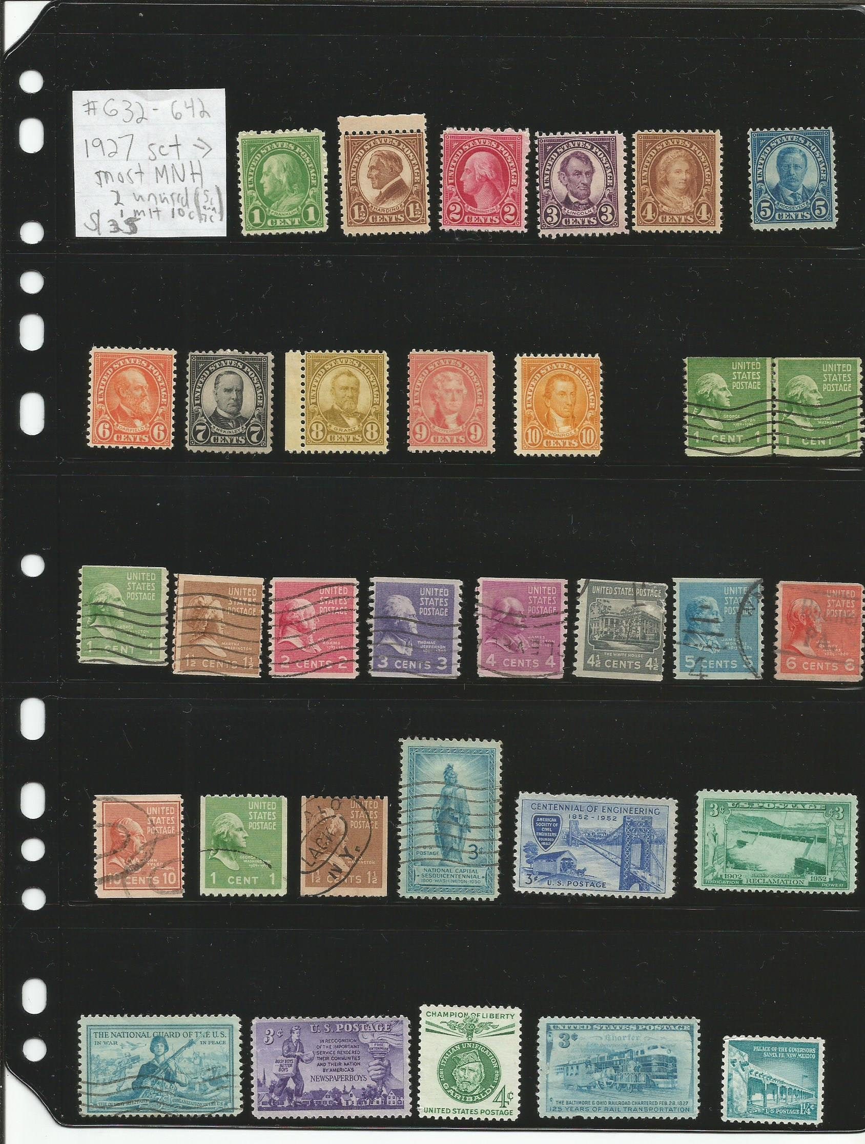 整理された950枚の切手コレクションロット。主に使用された