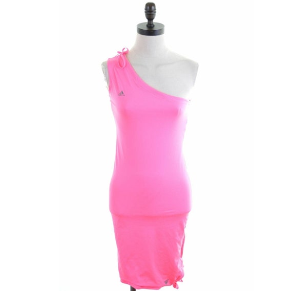 Vintage ADIDAS Bright Pink W/ Iconic 3 White Stripe & Pewter