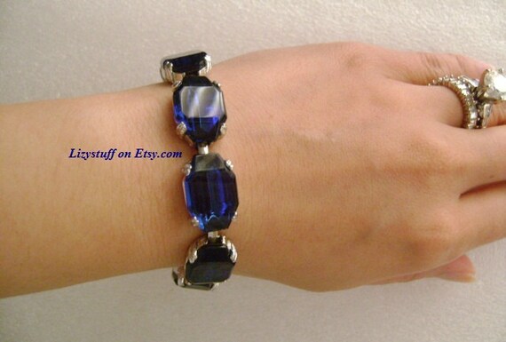 Marvelous Antique Art Deco Silver Tone With Emera… - image 4