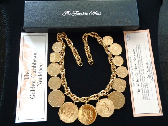 1980 Franklin Mint Jewelry the Golden Caribbean 24k Yellow Gold
