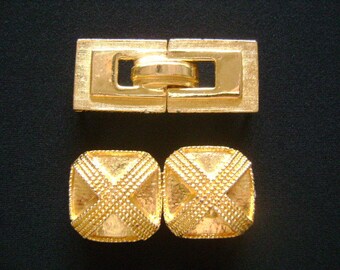 1981 Mimi di N 2 stuk veel accessoires gespen collectie mooie Criss Cross Square & geometrische ontwerpen gouden Toon gesp Hold 1/2 "brede riem