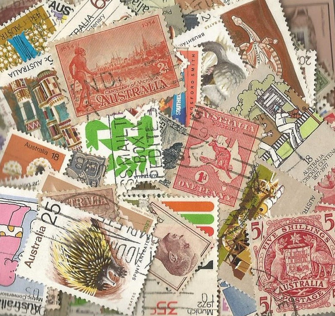 Australia Used Stamps Lot Collection 200 in Total From the 1920s ...