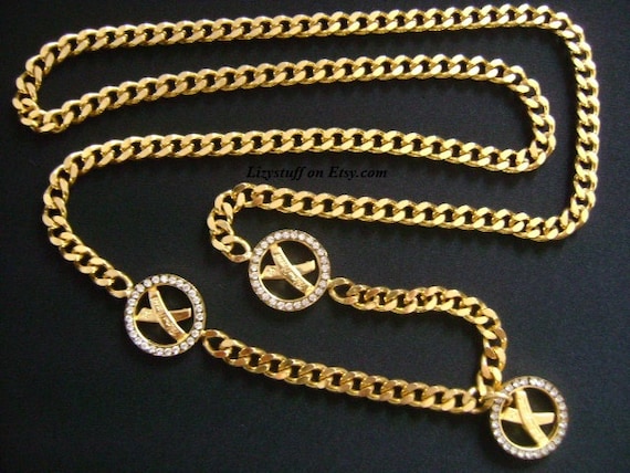Chic Gold Chain Belt by Paloma Picasso Paloma Picasso Gold Tone Chain Belt. - Etsy main image 4