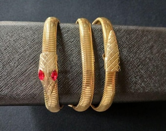 Pretty Vintage Accessocraft NYC Shiny Finish Omega Snake  display picture 2