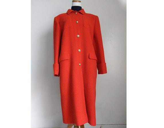 90 VALENTINO Made in Italy Red Hot Tomato Color W… - image 1