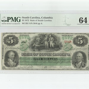 $5 South Carolina 1872