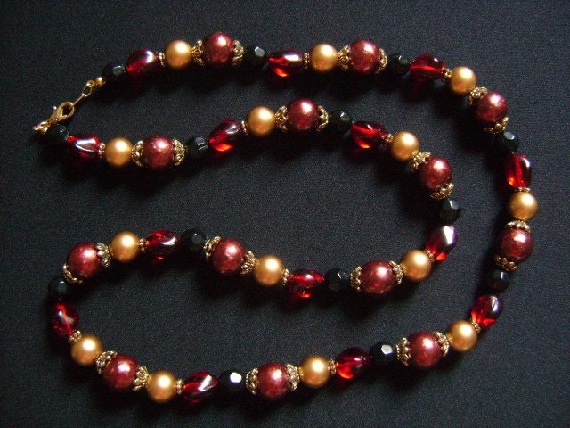おすすめネット 2pc Colorful Beads Goldtone Golden Clear Brown Black Red アクセサリー