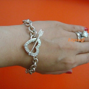 Vintage 1984 Tiffany & Co Italy Sterling Silver Heart and Arrow