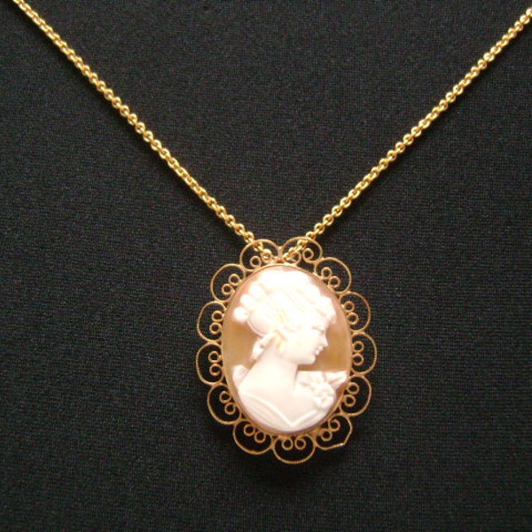 Lady Cameo Necklace - Etsy