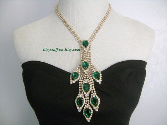 Fancy & Lavish Hollywood Regency Green Emerald Te… - image 2