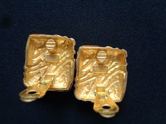 Vintage DONALD STANNARD Jewelry Matte Finish Gold… - image 7