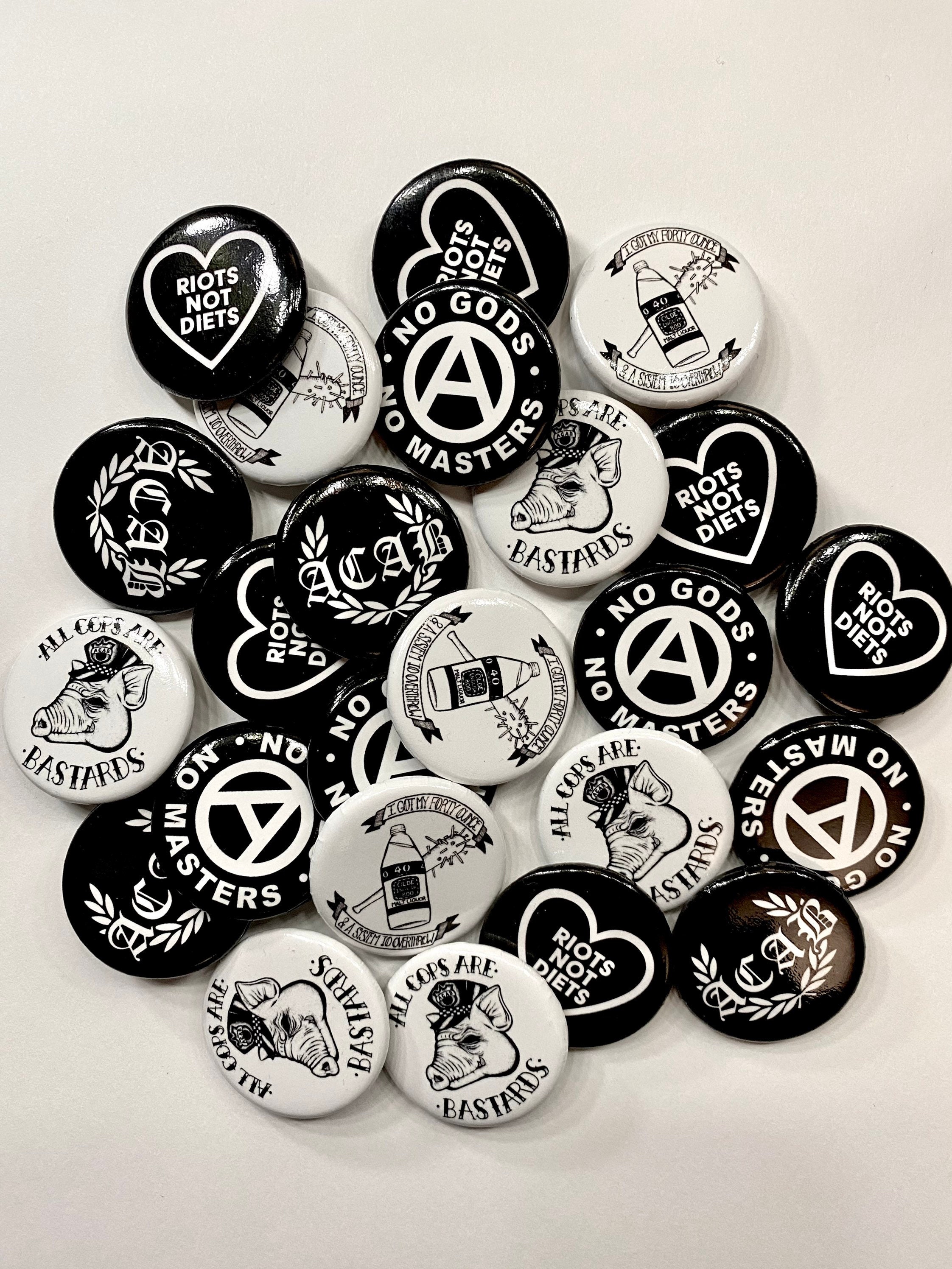 1.25 Punk Pin Bundle Discounted Custom Pack Choose Etsy