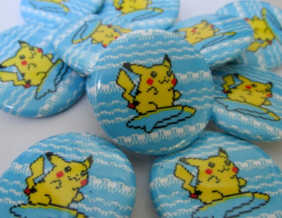 Surfing Pikachu Pinback Button Badge Pin 1 5 Pokemon Button Pokemon Pin Video Game Pin Surfing Pikachu Pinback Button Badge Pin 1 5 Pokemon Button Pokemon Pin Video Game Pin