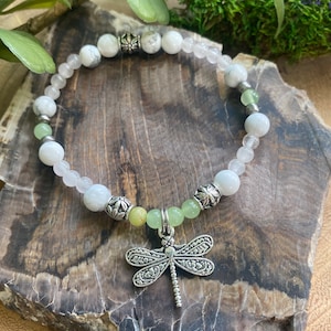 Custom Natural Crystal Healing Bracelet, Handmade bracelet, love, fertility, prosperity, protection