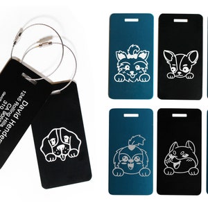 Luggage Tags Personalized Metal High Quality Laser Engraving image 1