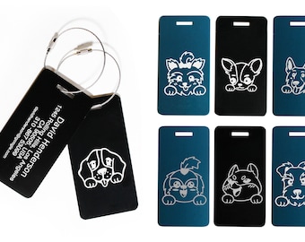 Luggage Tags Personalized- Metal - High Quality Laser Engraving