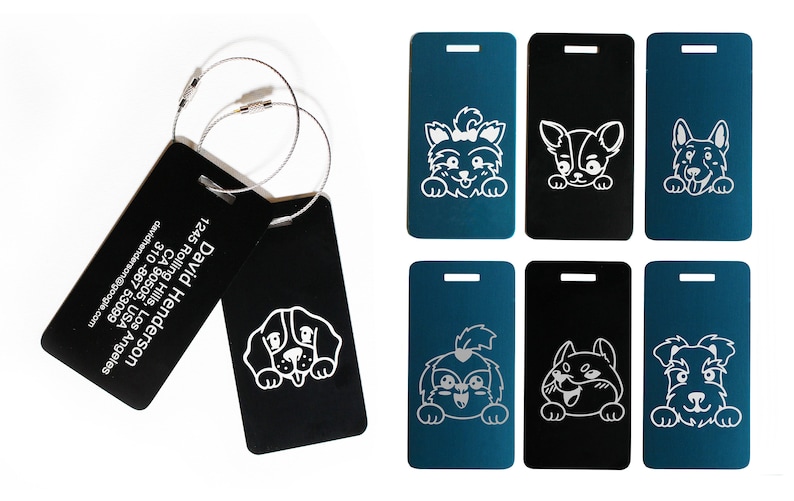 Luggage Tags Personalized Metal High Quality Laser Engraving image 1