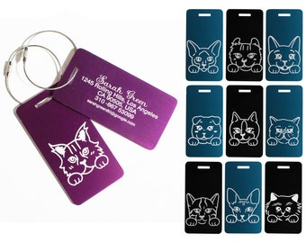 Luggage Tags Personalized- Metal - High Quality Laser Engraving