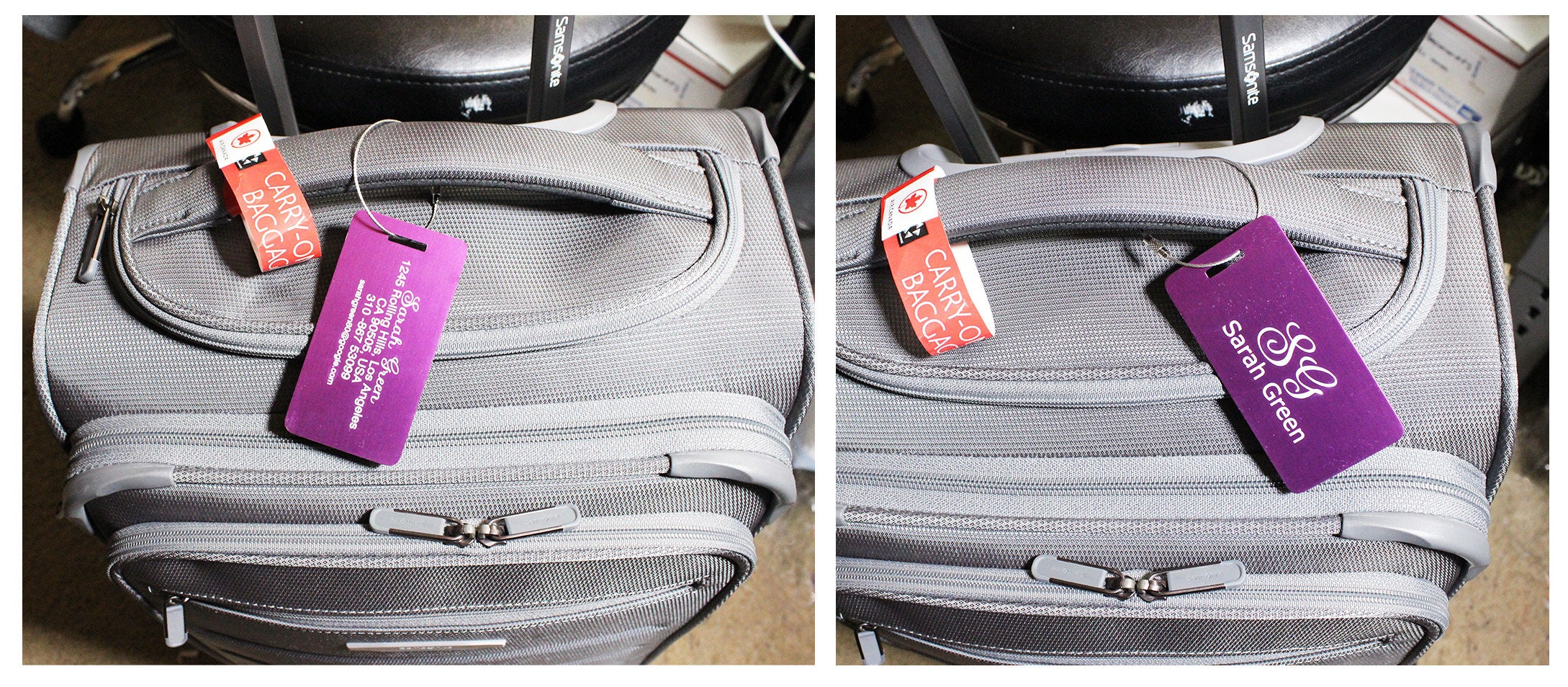 Personalized Metal Luggage Tags, Backpack Tags - Laser Engraving