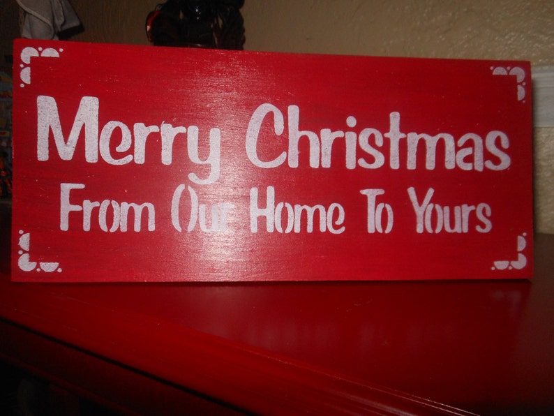 Merry Christmas From Our House To Yours Rustic Sign | Etsy