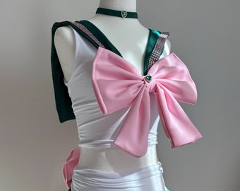 Sailor Jupiter Cosplay, Sailor Moon Anime Costume, Cosplay Costume Set, Sailor Jupiter Costume, Handmade Cosplay Costume Set