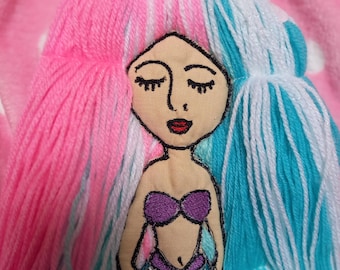 Mermaid wall bow holder with 6x clips