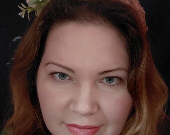 Blush Rose flower headband Bridal