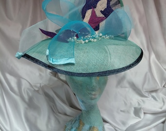 Mermaid Hat Hatinator suitable for Royal Ascot,handmade UK