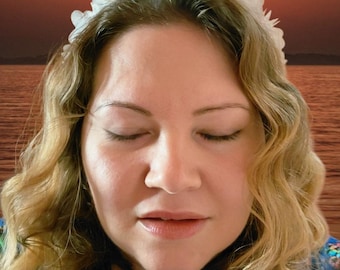 Ivory Chifoon flowers headband Bridal