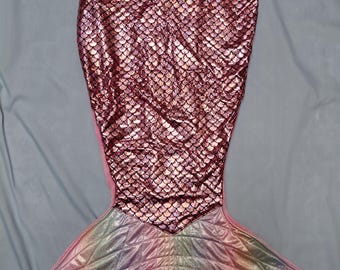 Personalized Pink Mermaid Tail Blanket for Kids – Age 3-4 Years