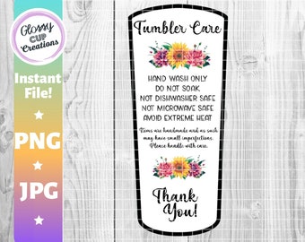 Tumbler Care Svg Etsy