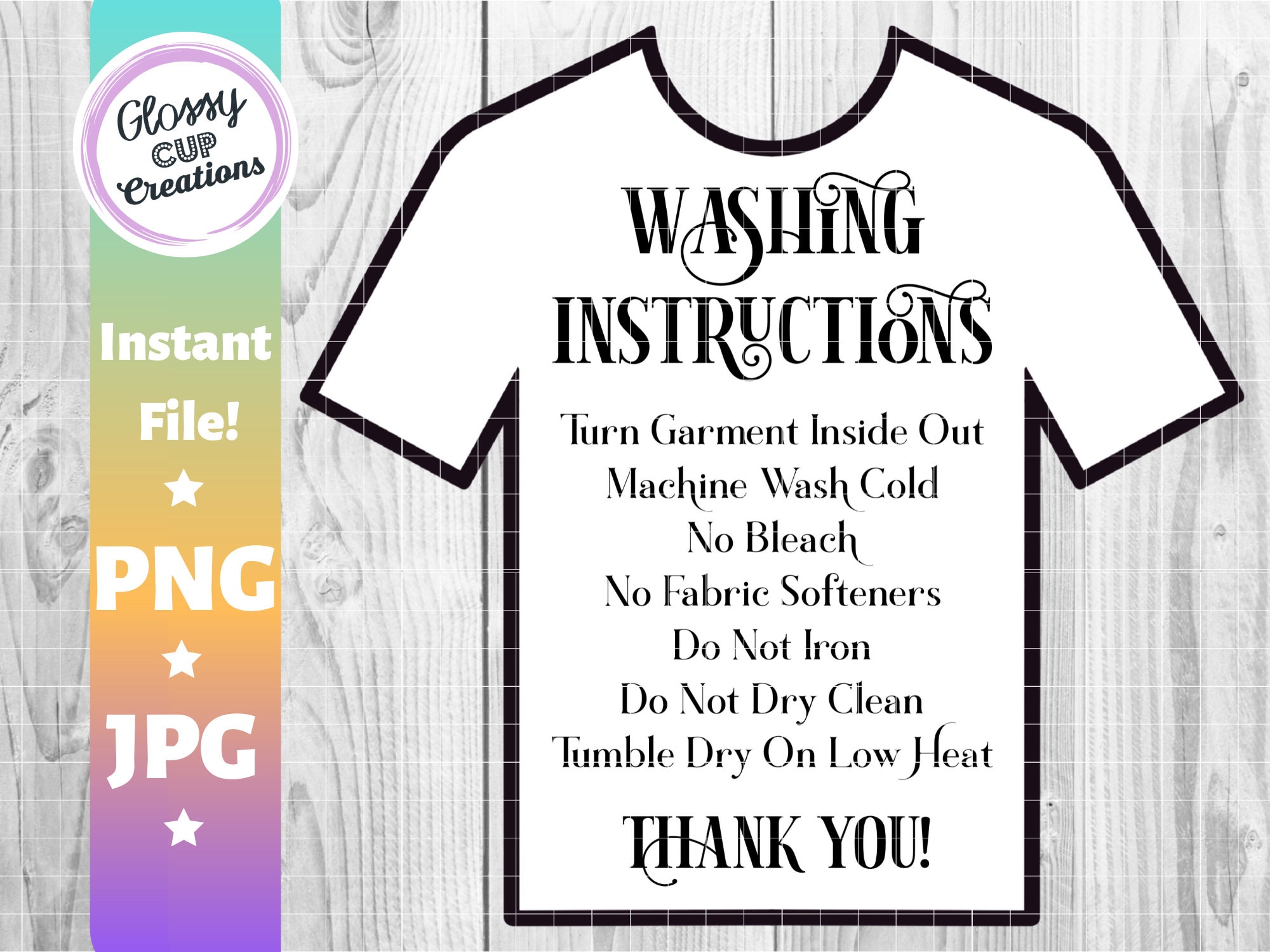 t-shirt-care-cards-tshirt-washing-instructions-instant-etsy