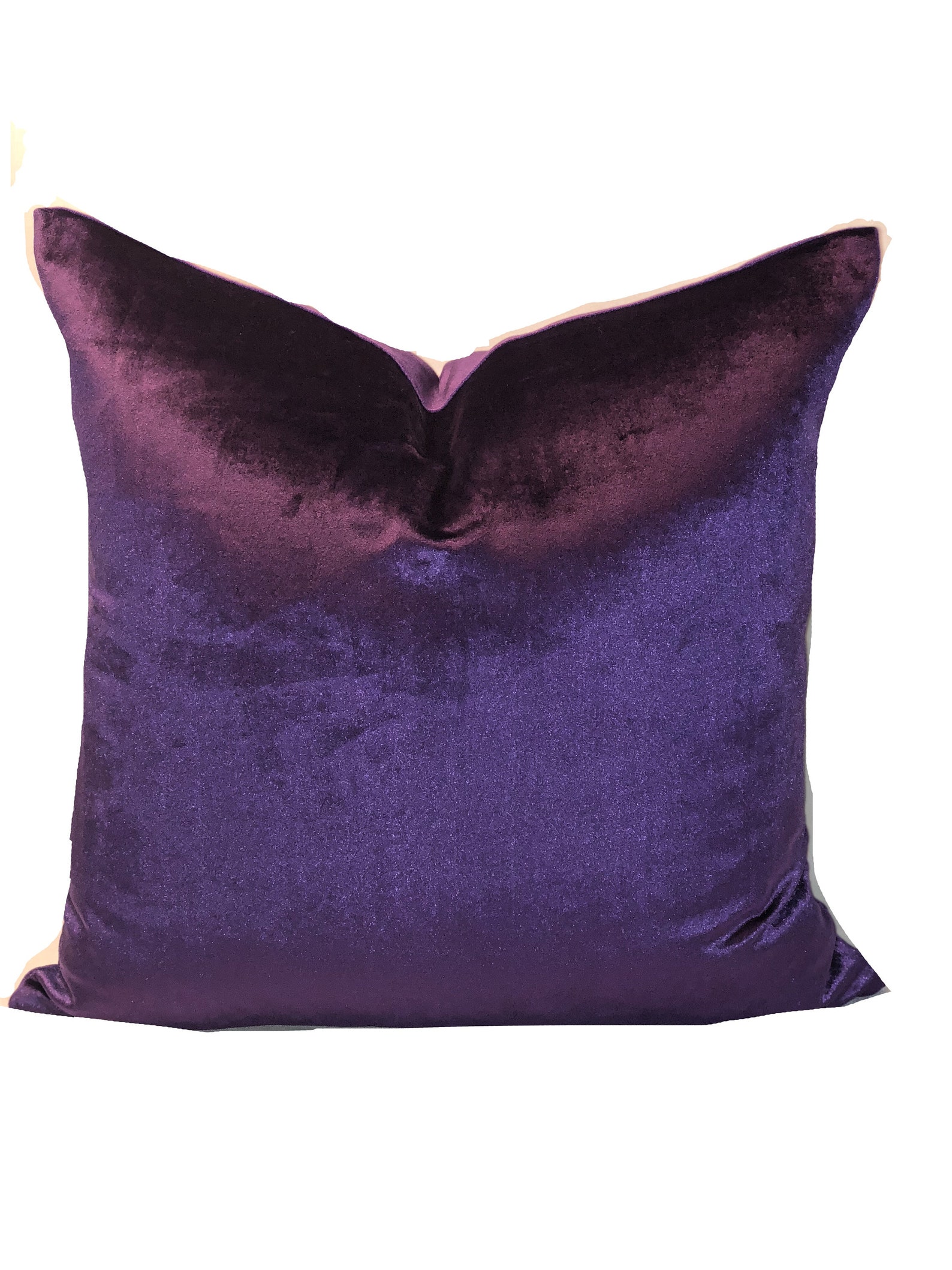 HIGH END Grape Colored Velvet Decorative Throw Pillow Cover Etsy Norway