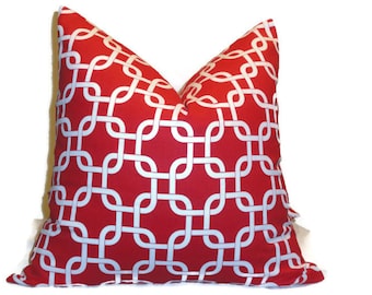 Premier Red and and White Throw Pillow Covers