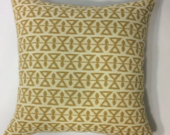 18x18 DESIGNER Off White and TAUPE Decorative Throw Pillow Cover.  CUSHION Cover