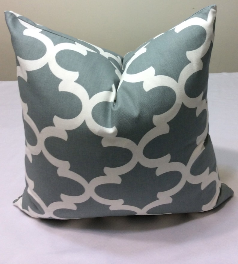 18x18 DESIGNER Grey and White Decorative Throw Pillow Cover CUSHION Cover