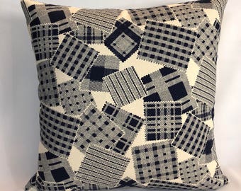 Patchwork Design 18x18 Pillow Cover, Decorative Throw Pillow